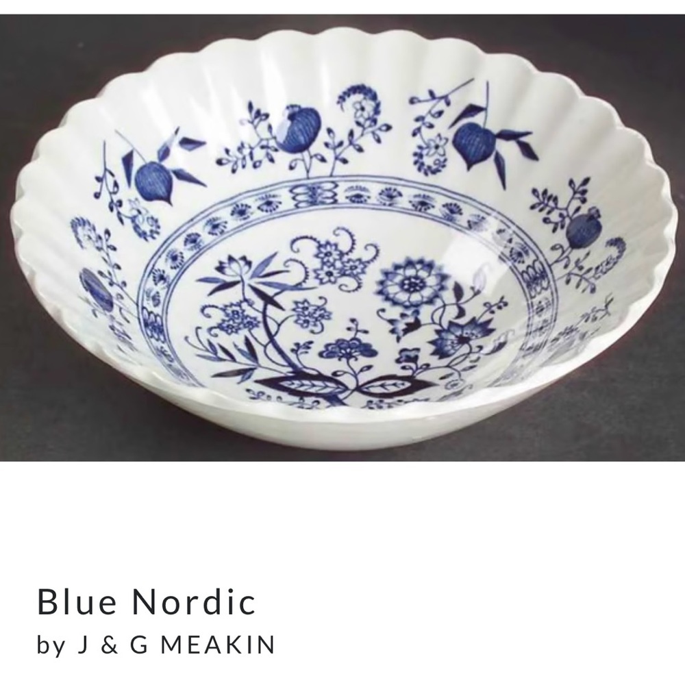 Blue Nordic Dinnerware Bowl
